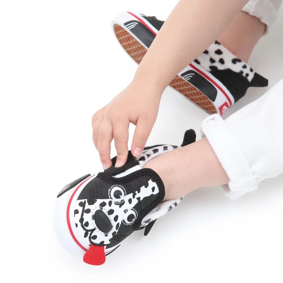 Vans Chaussures Bambin Dog Slip-on V (1-4 Ans) Noir-blanc
