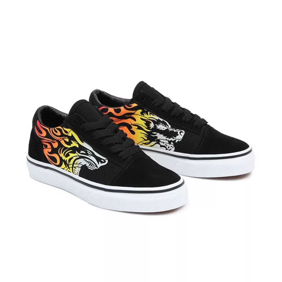 Vans Chaussures Junior Old Skool (8-14 Ans) Noir