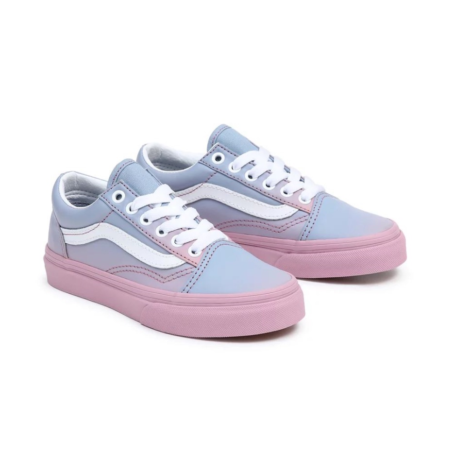 Vans Chaussures Junior Old Skool (8-14 Ans) Bleu-rose