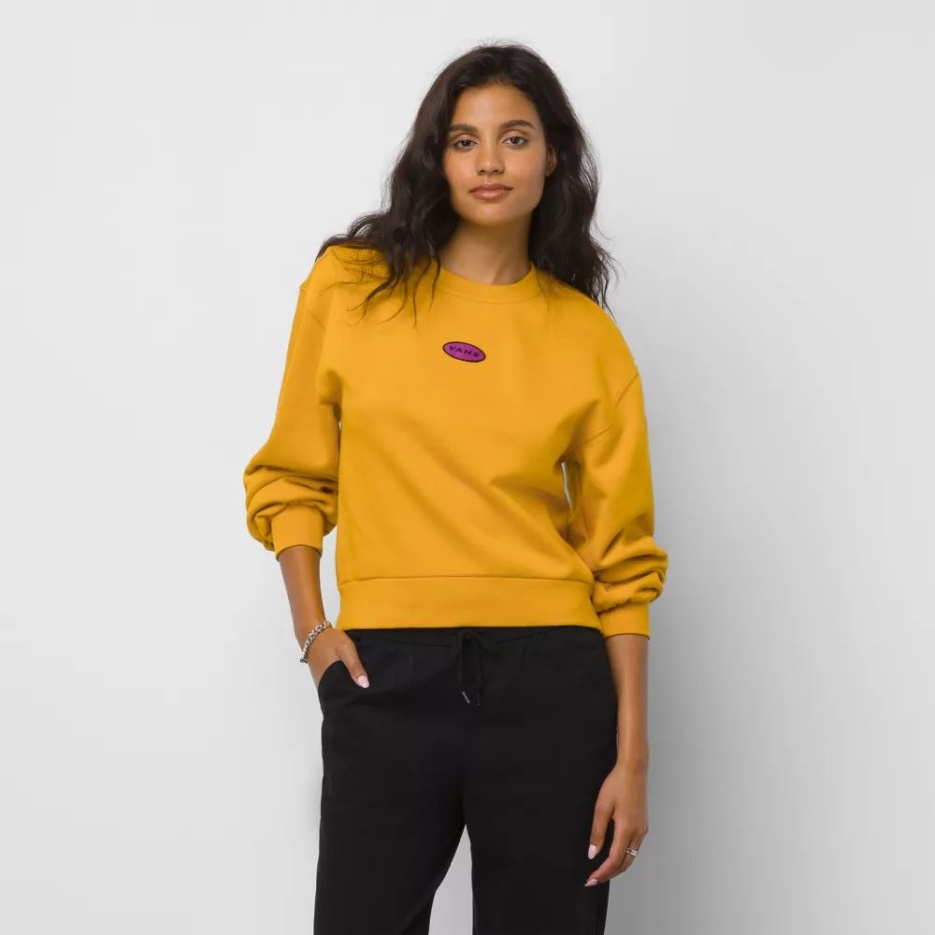 Sweat Vans X Curren X Knost Crew Fleece Jaune-orange