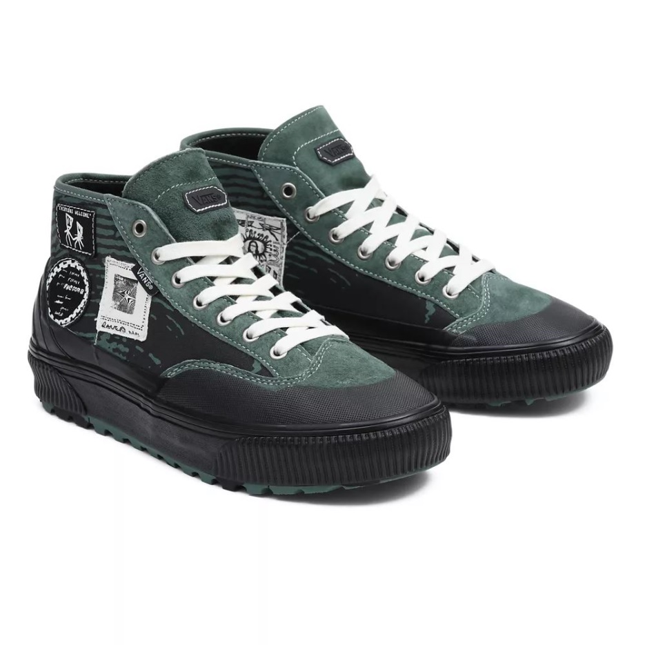 Chaussures Vans X Former Destruct Mid Mte-1 Noir-vert