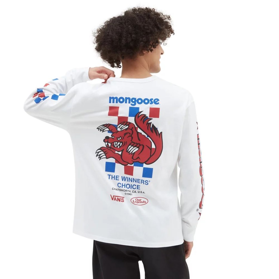 Vans X Our Legends (mongoose) T-shirt Manches Longues Blanc
