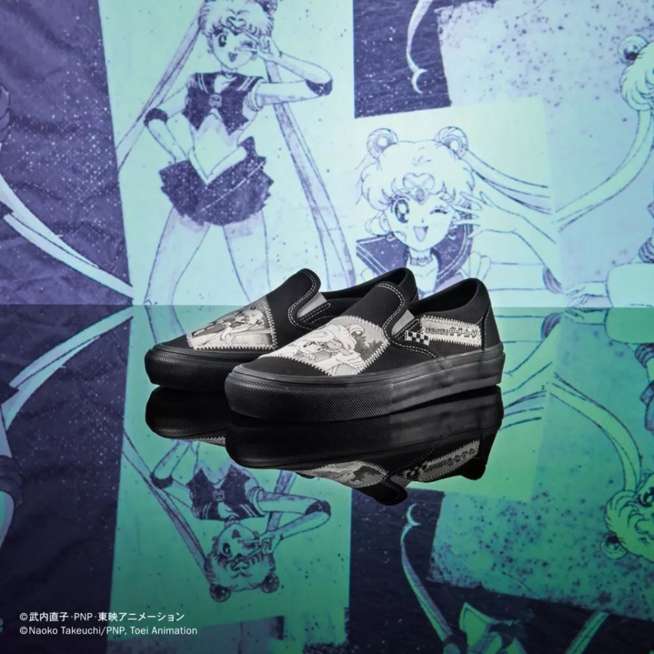 Vans x Pretty Guardian Sailor Moon Skate Slip-On Shoes White