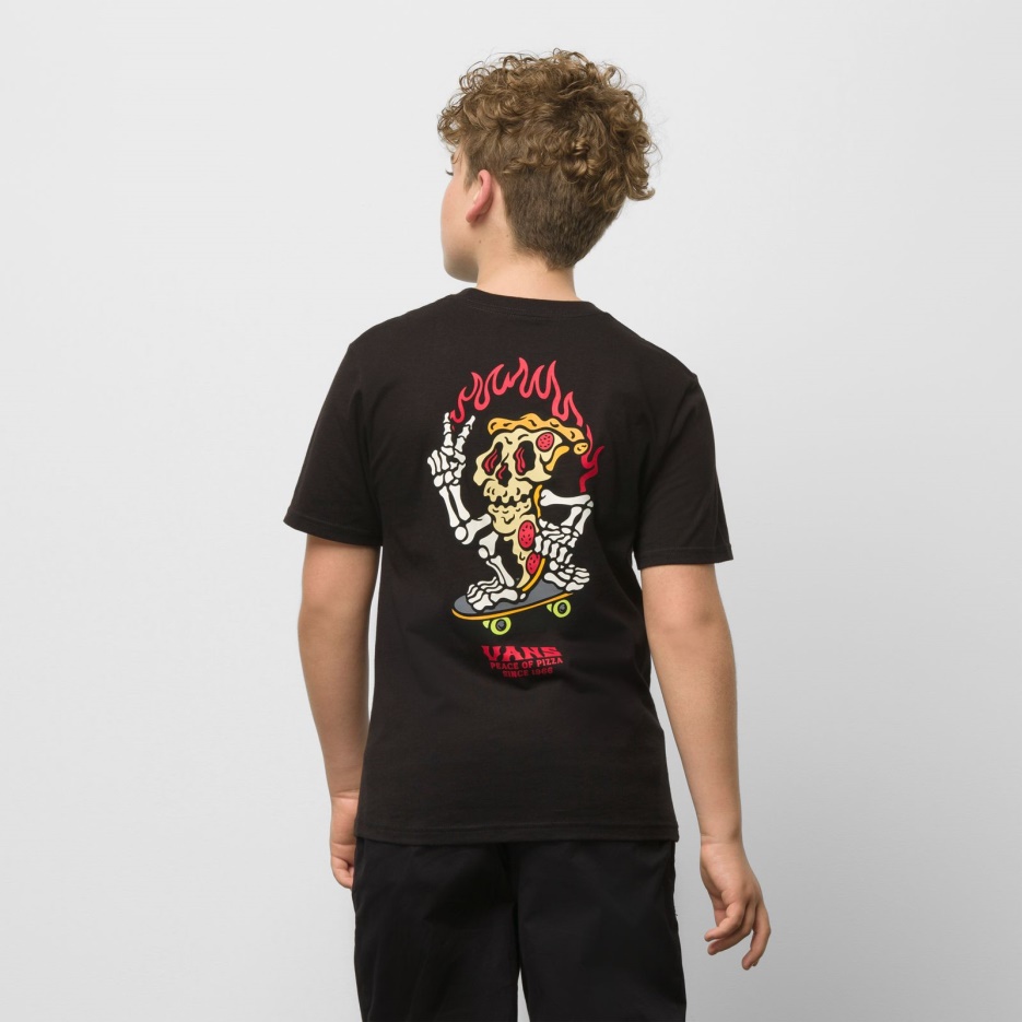 T-shirt Vans Pizzeria Enfant Noir