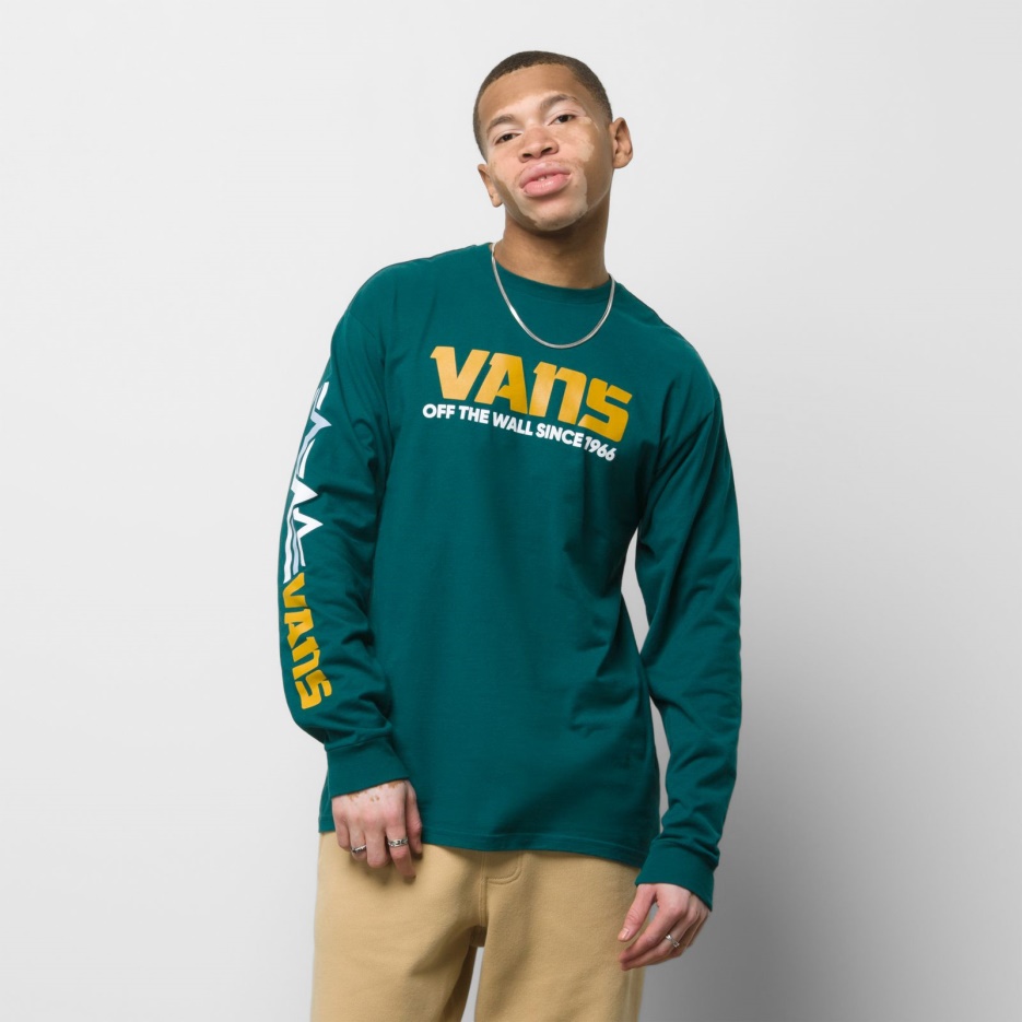 Mt. Vans T-shirt Manches Longues Bleu Sarcelle