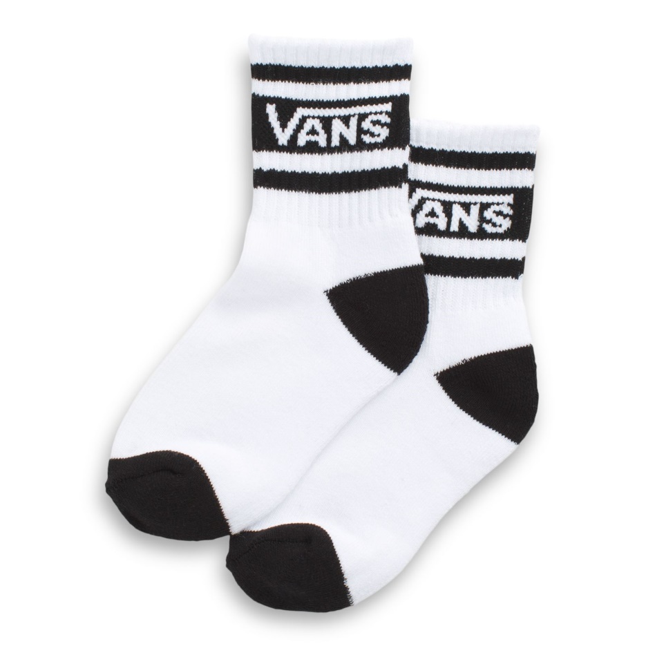 Tout-petits Vans Drop V Crew Chaussette Taille 2-4 Blanc-noir