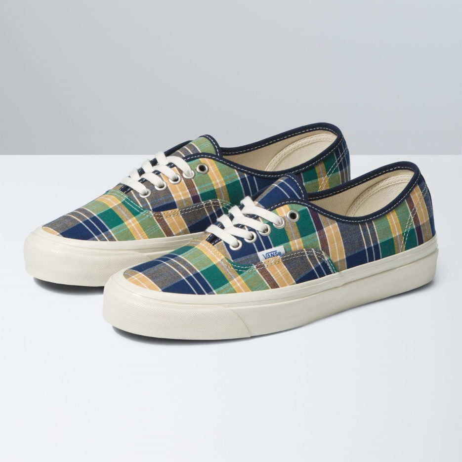 Vans Authentique 44 Dx Plaid Bleu Marine-antique Blanc