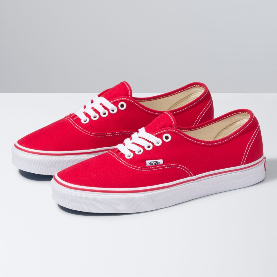 Vans Authentiques Hommes Rouges