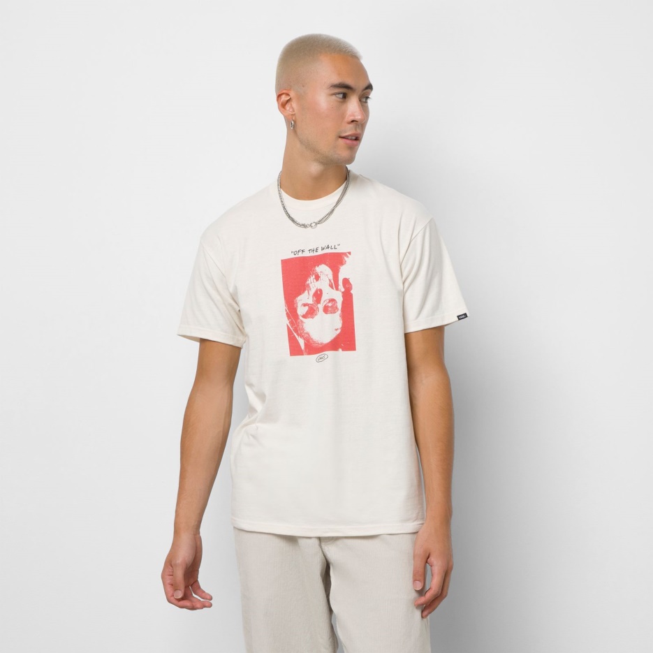 Vans Boxed T-shirt Tête De Mort Blanc Antique