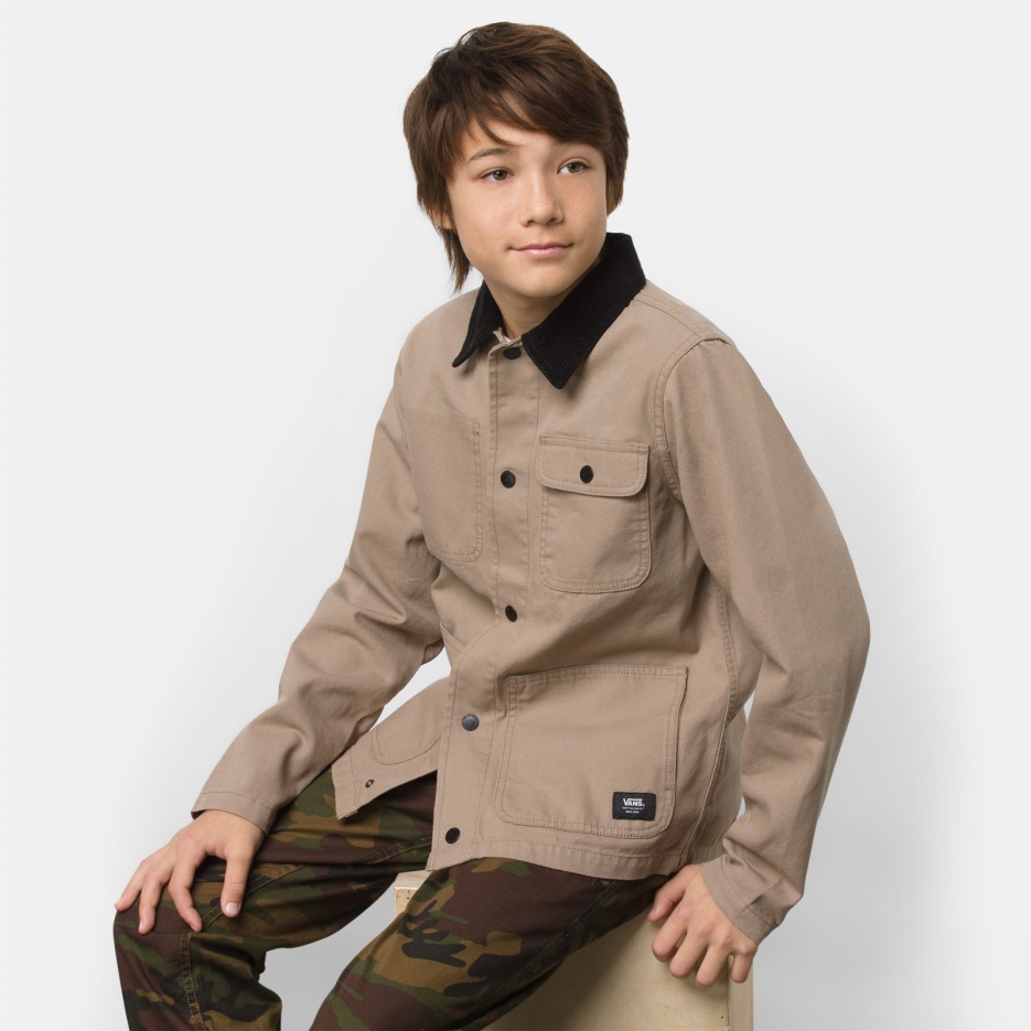 Vans Boys Percer Corvée Manteau Militaire Kaki