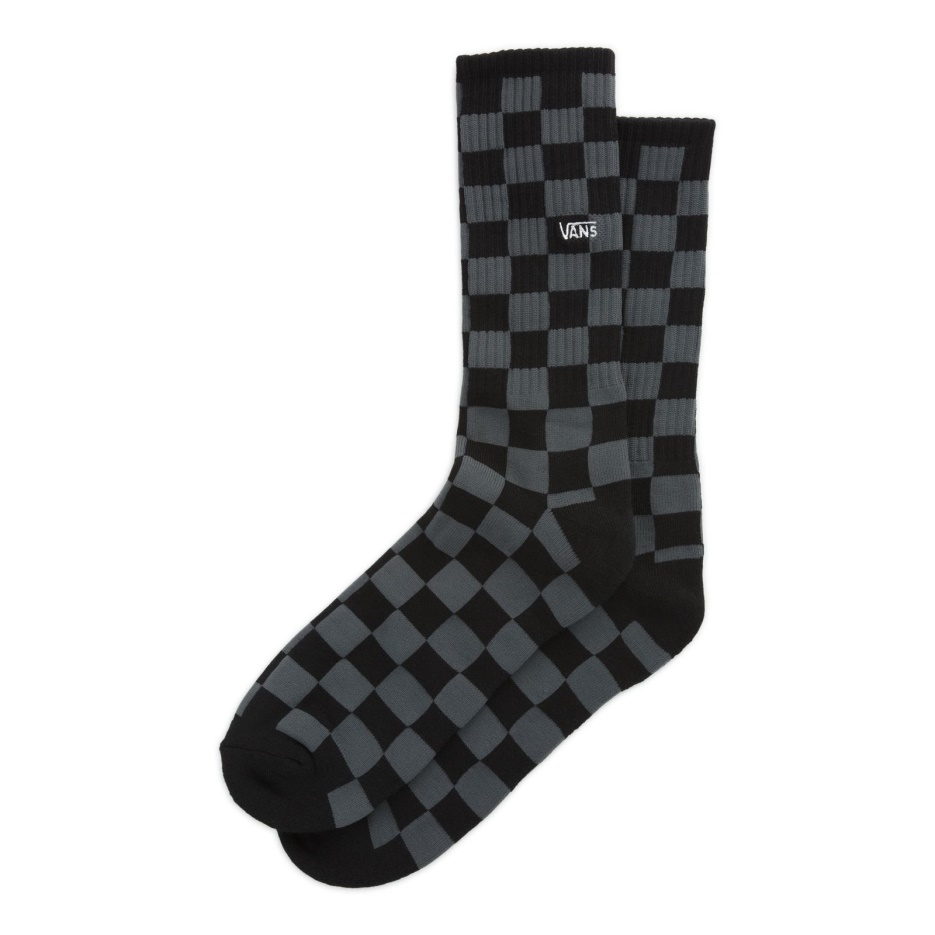 Vans Checkerboard Crew Sock Taille 9.5-13 Noir-anthracite