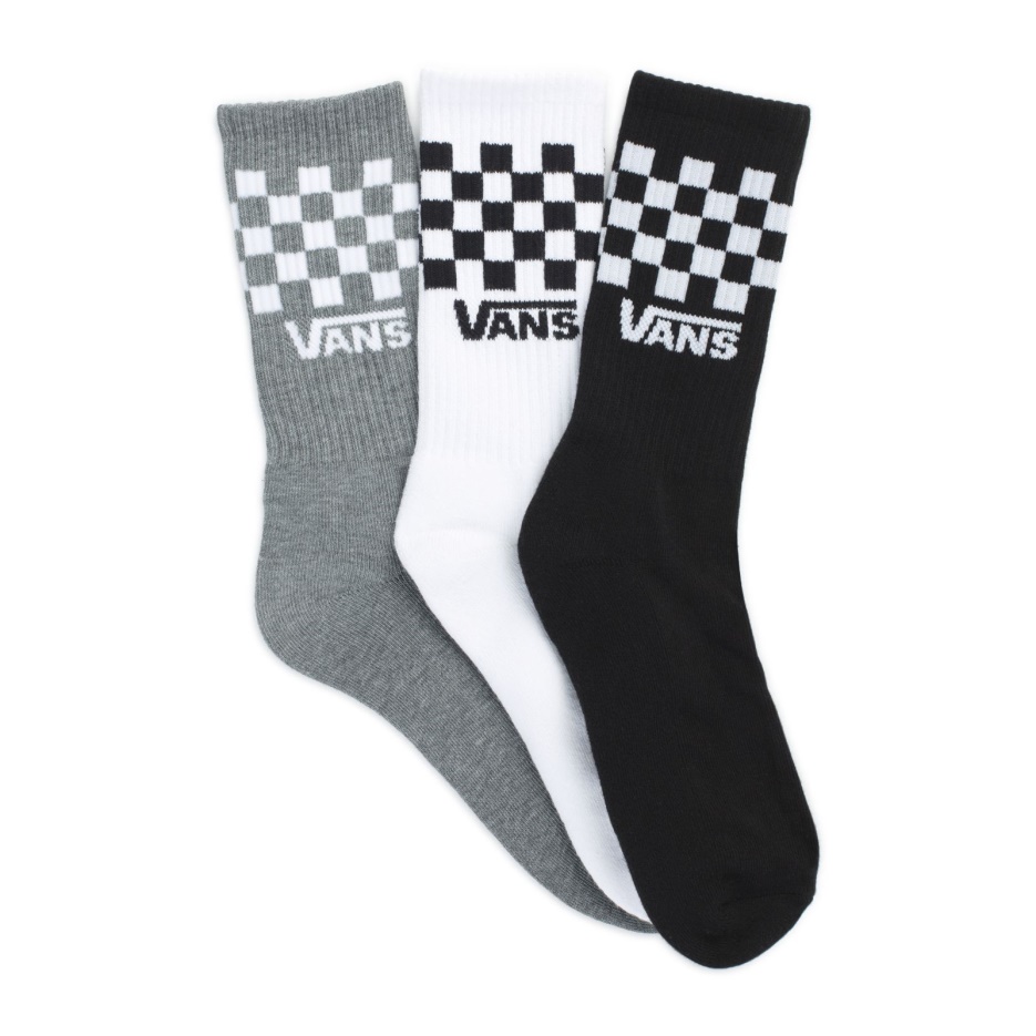 Vans Damier Crew Chaussettes 3 Pack Taille 6.5-9 Multi