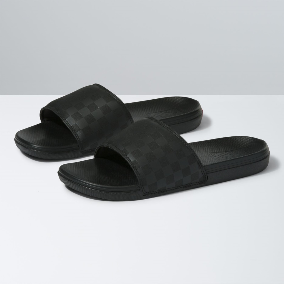 Vans Damier La Costa Slide-on Noir-noir