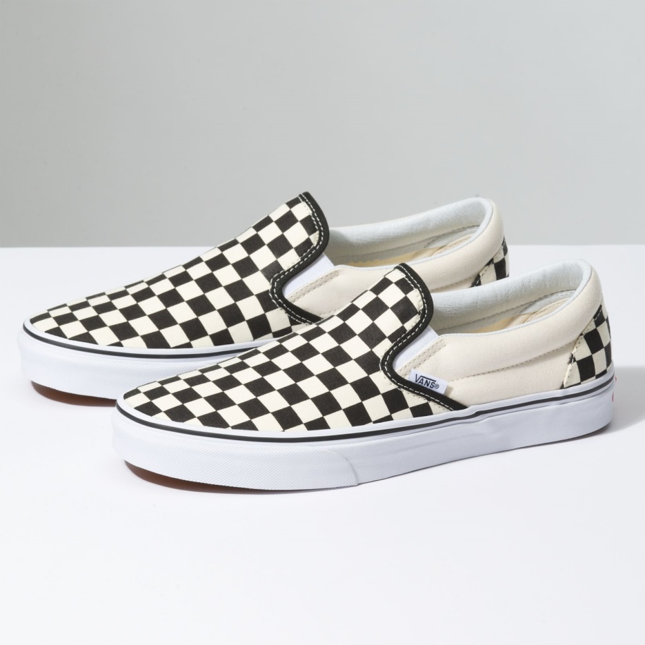 Vans Checkerboard Slip-on Noir Blanc Cassé