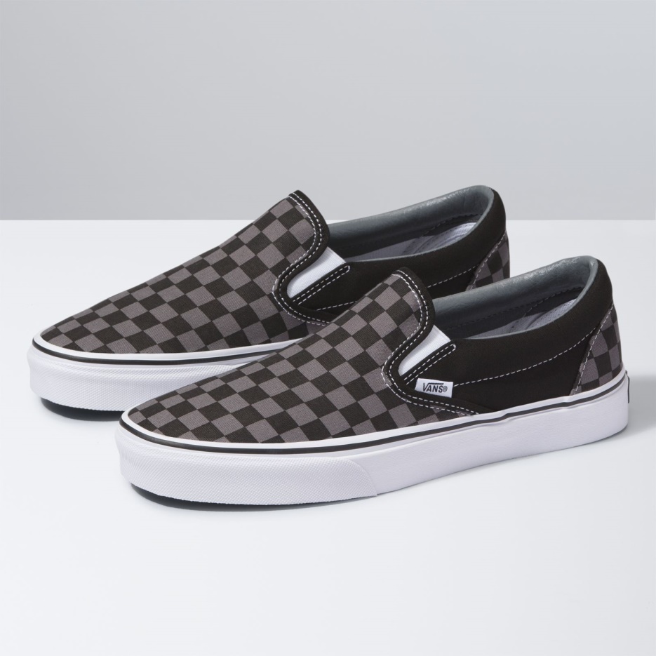 Vans Checkerboard Slip-on Check Noir-étain