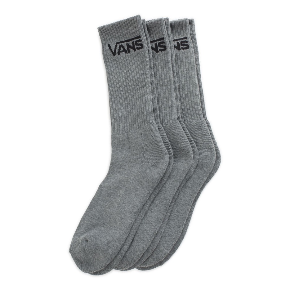 Vans Classic Crew Chaussettes Lot De 3 Taille 9.5-13 Gris Chiné