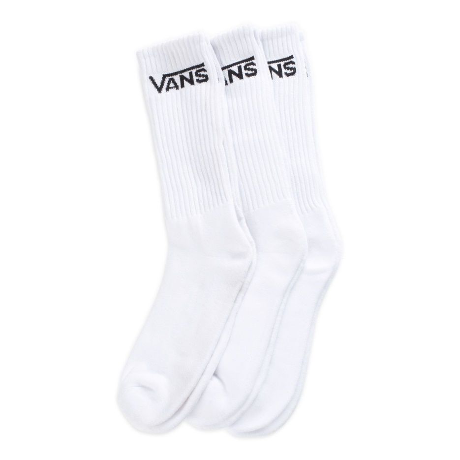 Vans Classic Crew Chaussettes 3 Pack Taille 9.5-13 Blanc