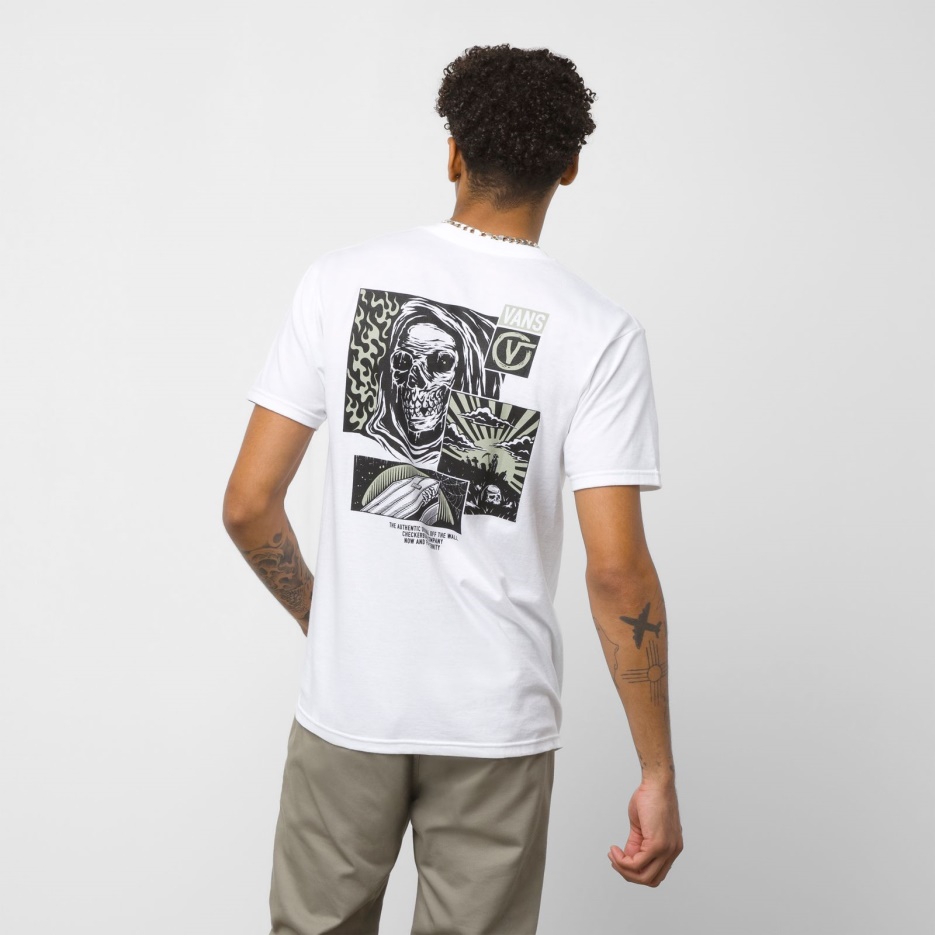 Tee Shirt Vans Bande Dessinée Blanc
