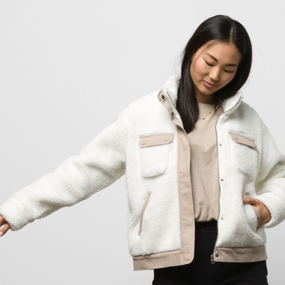 Vans Veste Sherpa Douillette Guimauve