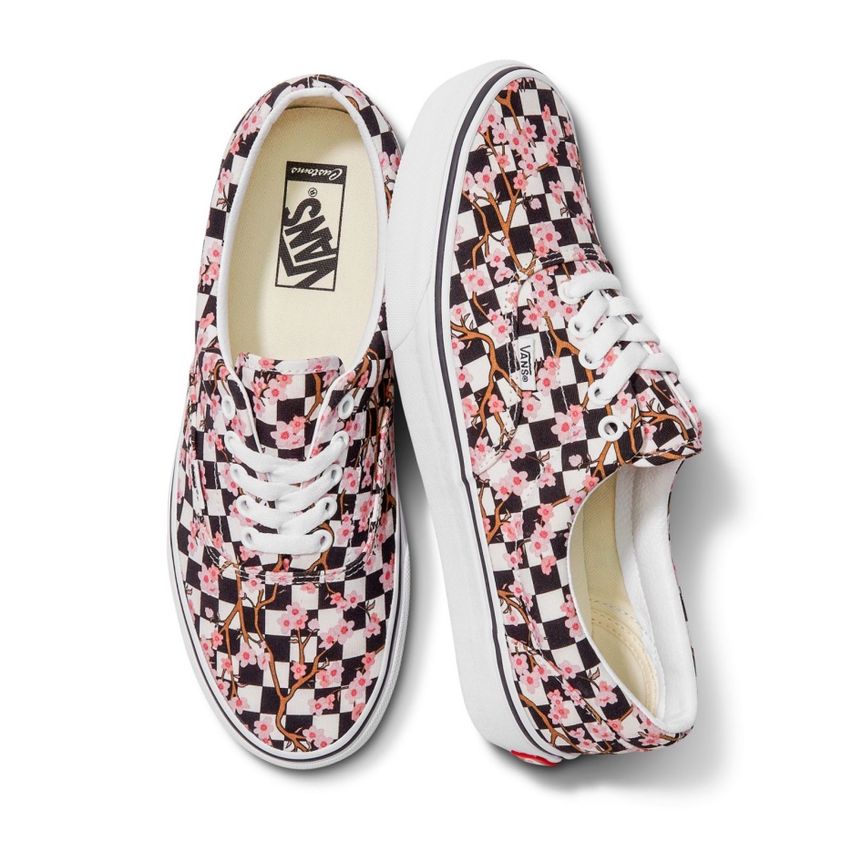 Vans Customs ère Du Damier Fleur De Cerisier