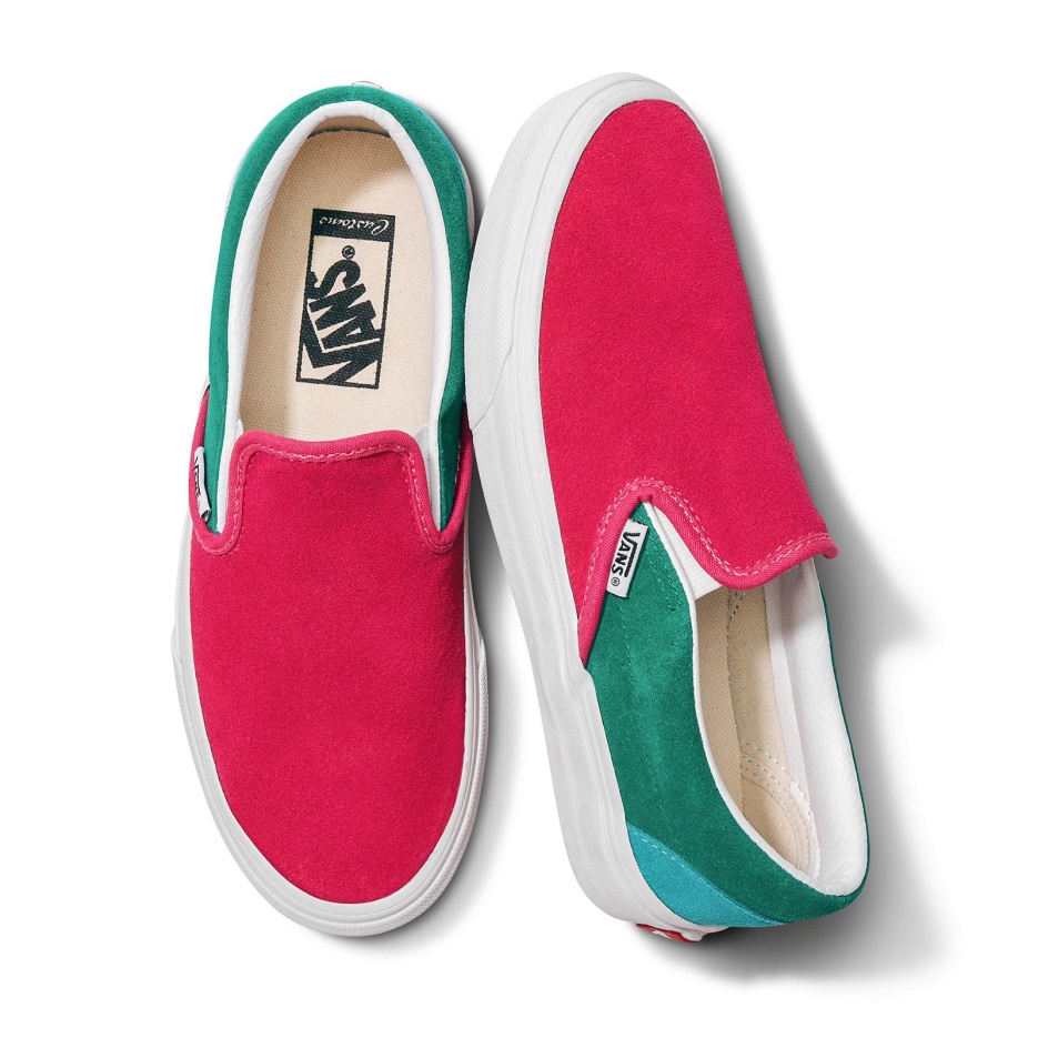 Vans Customs Color Block Daim Slip-on Large