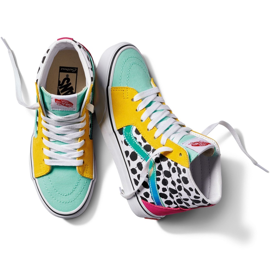 Vans Customs Dalmatien Bloc De Couleur Sk8-hi