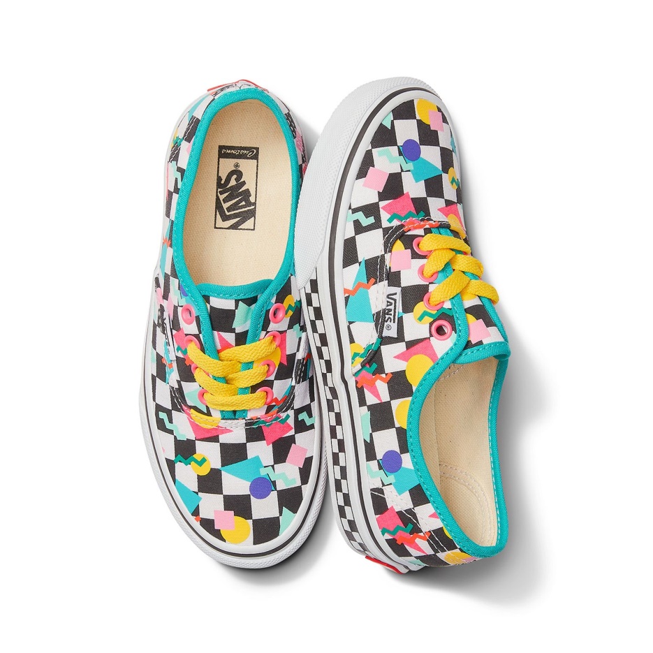 Vans Customs Enfants Géométrique Damier Authentique