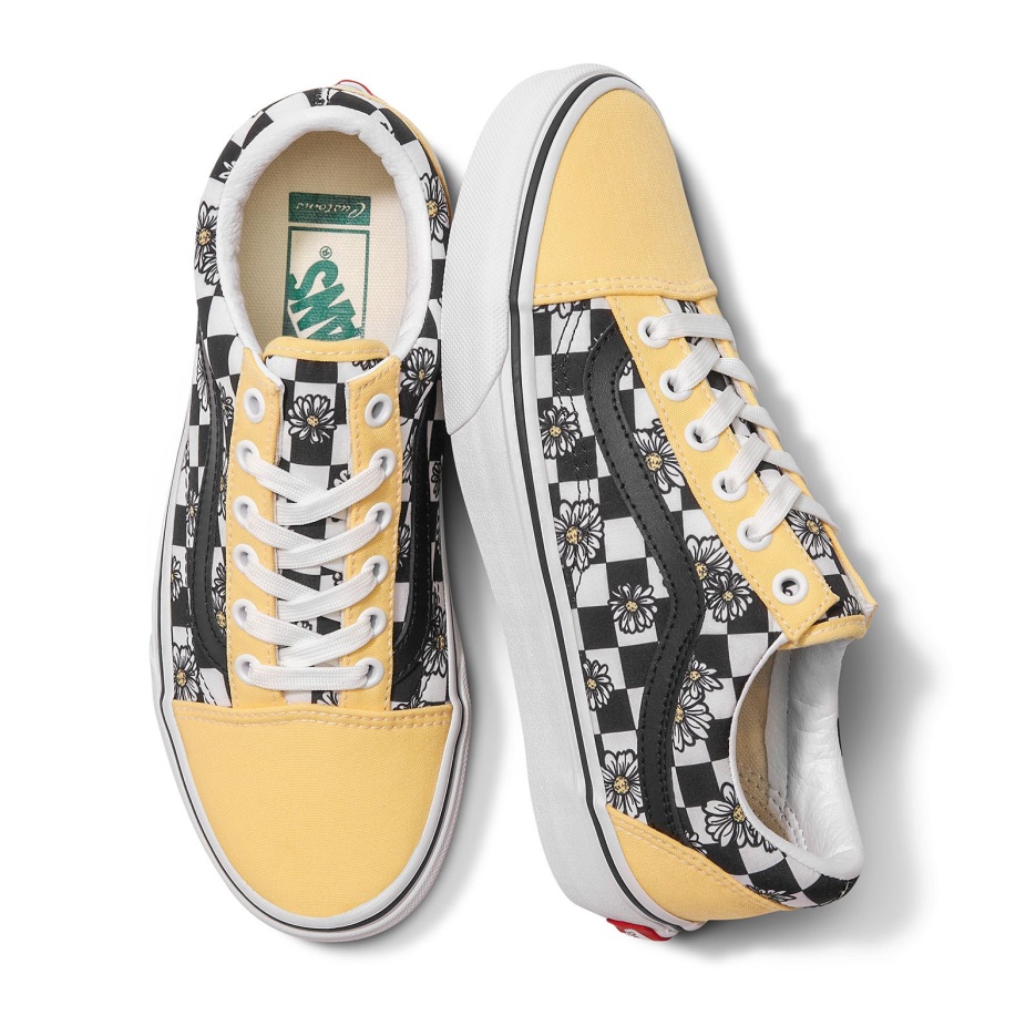Vans Customs Matériaux Recyclés Marguerite Damier Old Skool