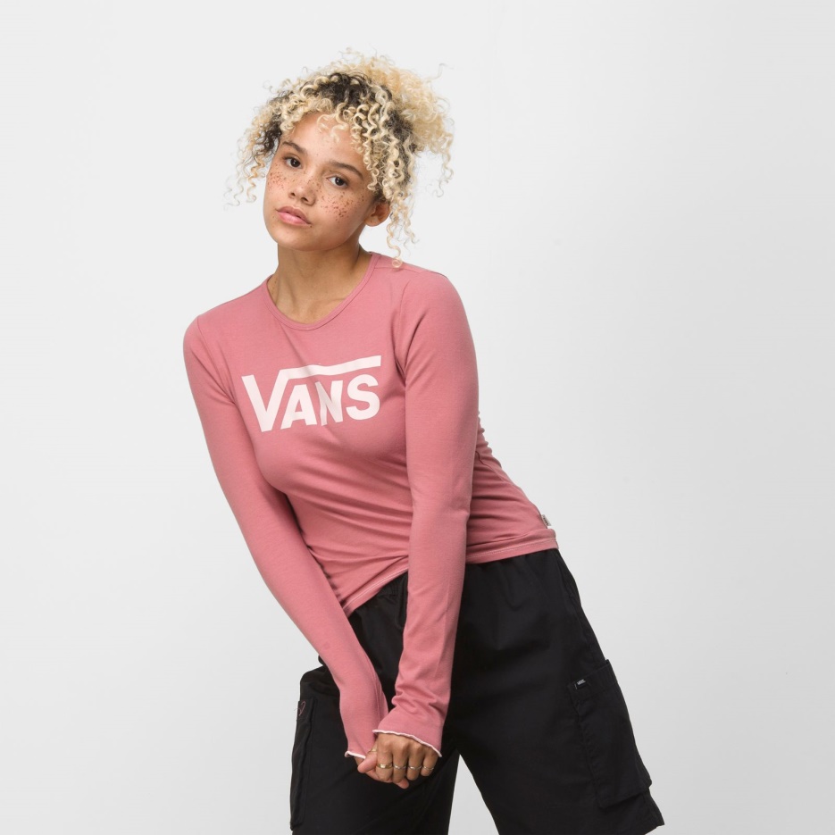Vans Flying V Hightide Bord De La Laitue Tee Déco Rose