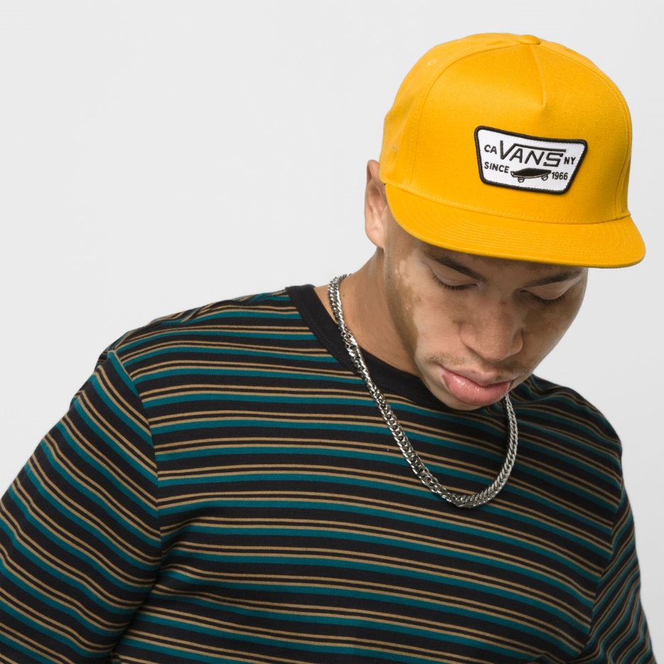 Casquette Snapback Vans Full Patch Jaune Doré