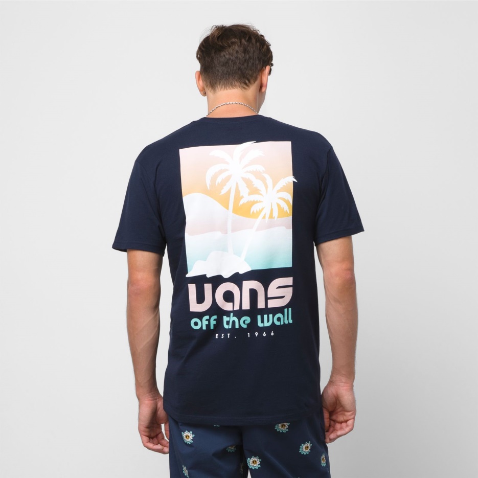 Vans Island T-shirt Double Paume Bleu Marine