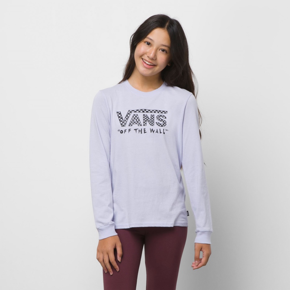 Vans Kids Centre Chest Bff T-shirt Violet Ciel