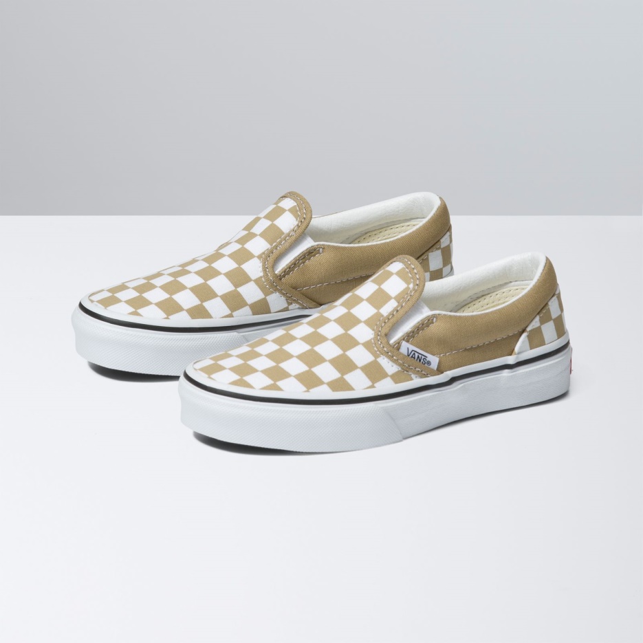 Vans Enfants Damier Classique Slip-on Cornstalk