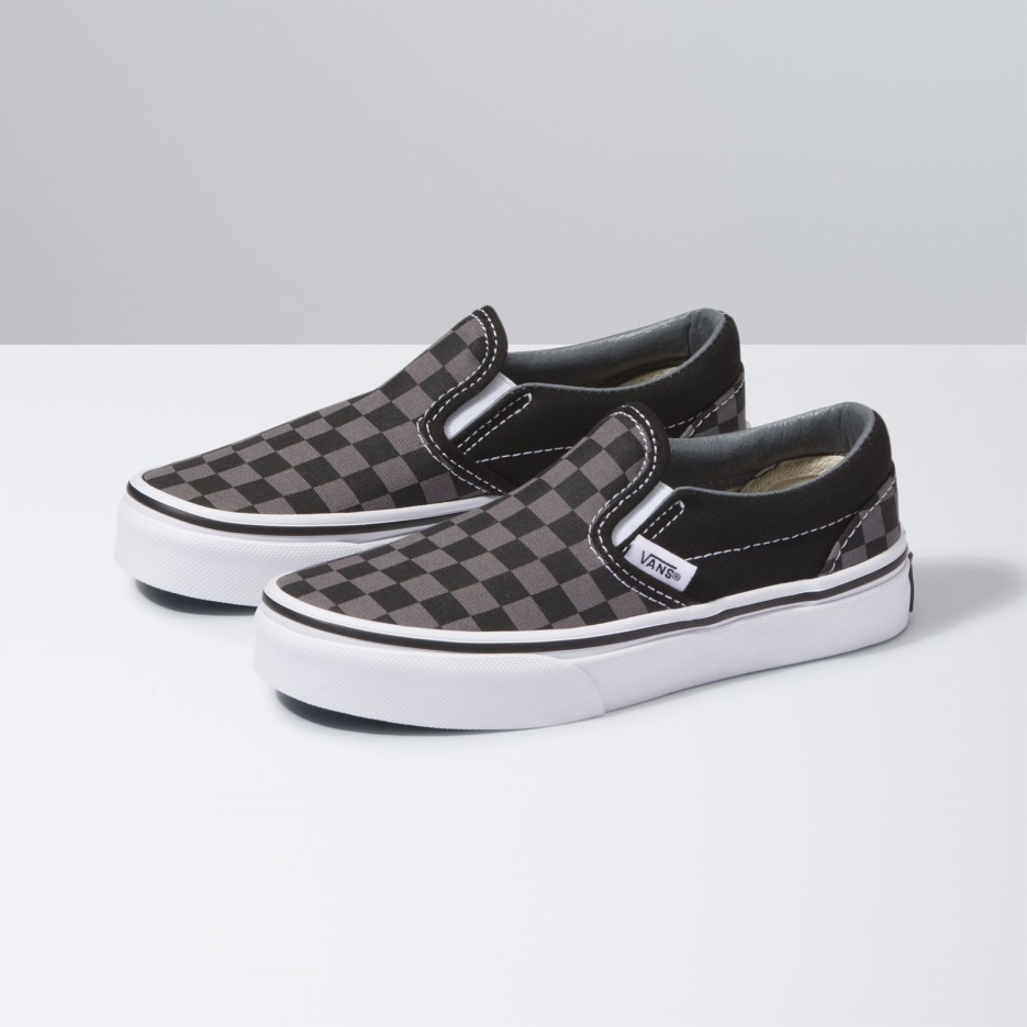 Vans Kids Checkerboard Slip-on Noir-étain