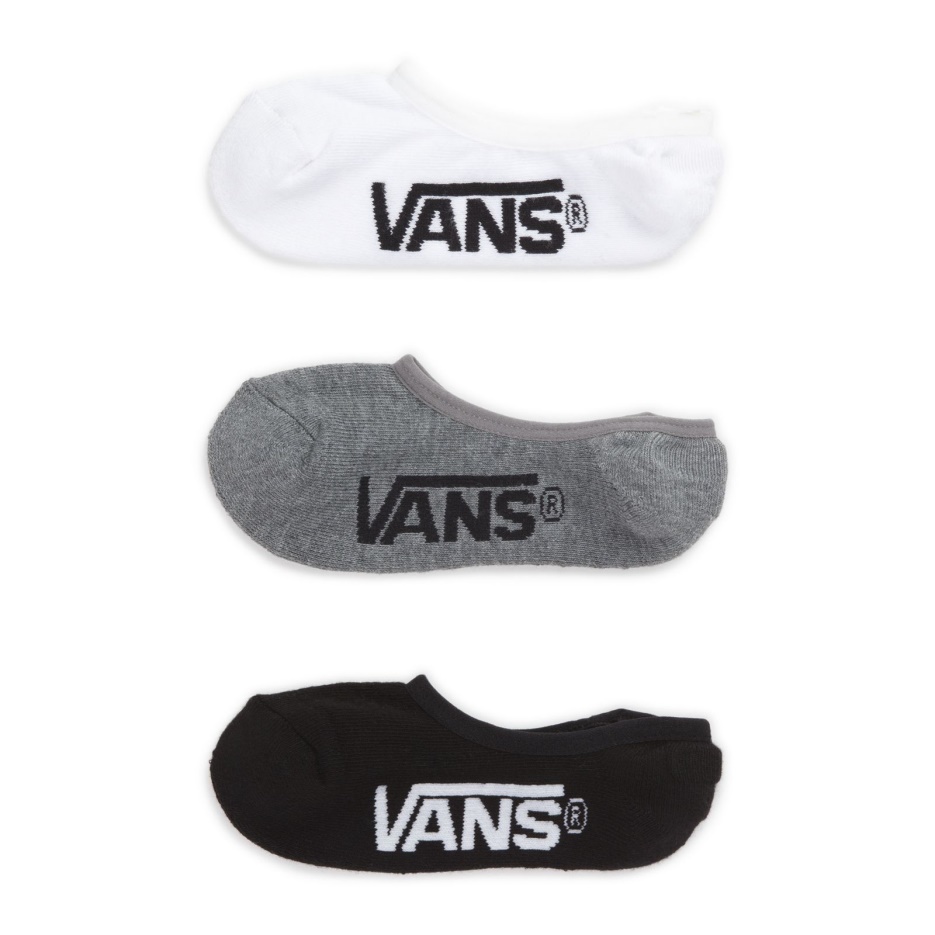 Vans Kids Classic Super No Show Sock 3 Pack Size 1-6 Asst