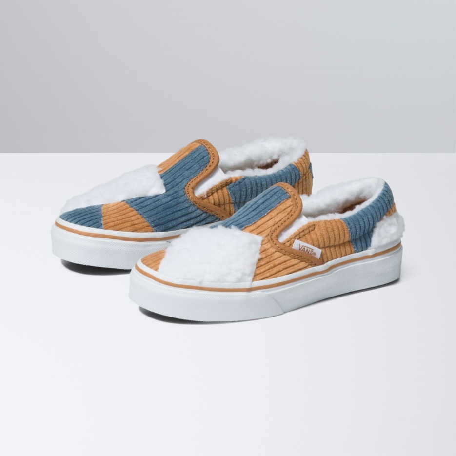 Vans Kids Cosy Cord Classic Slip-on Patchwork Multi