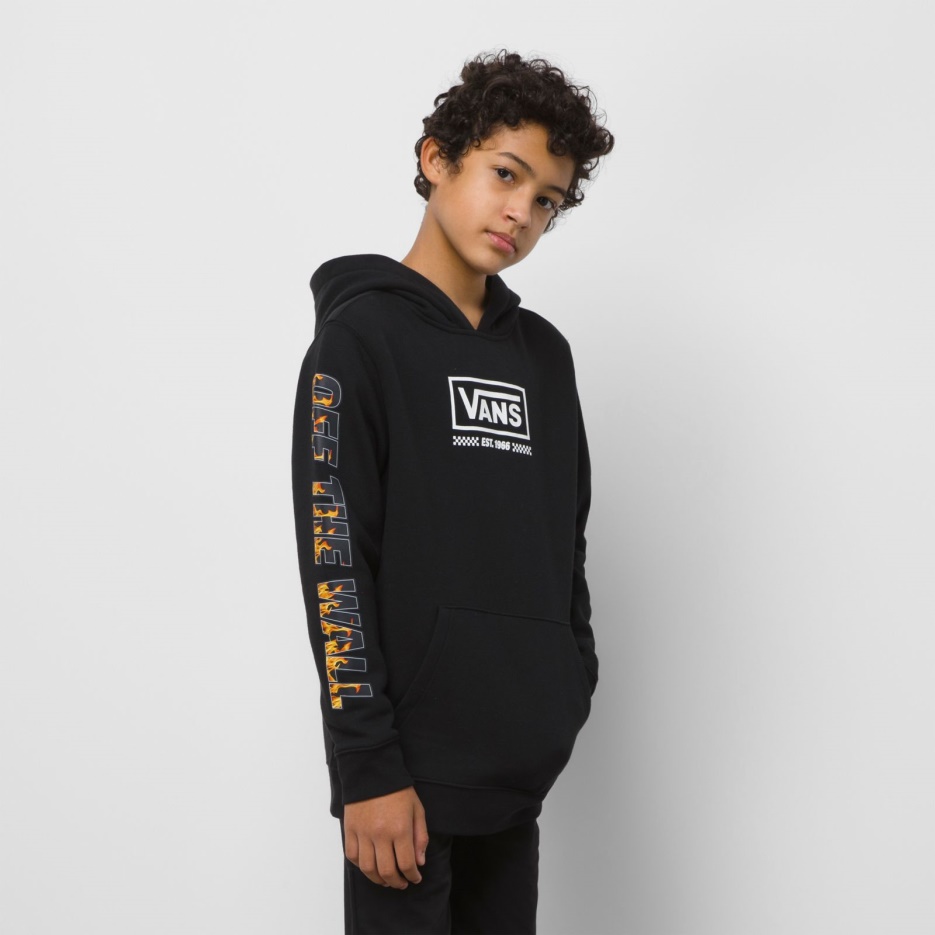 Vans Enfants Digi Flames Sweat à Capuche Noir