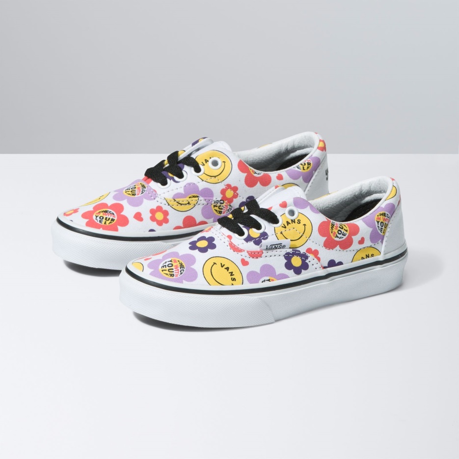 Vans Kids époque Radicalement Heureux Vrai Blanc