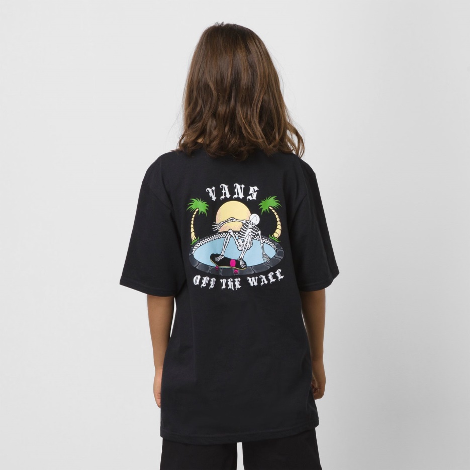 T-shirt Vans Layback Palms Enfant Noir