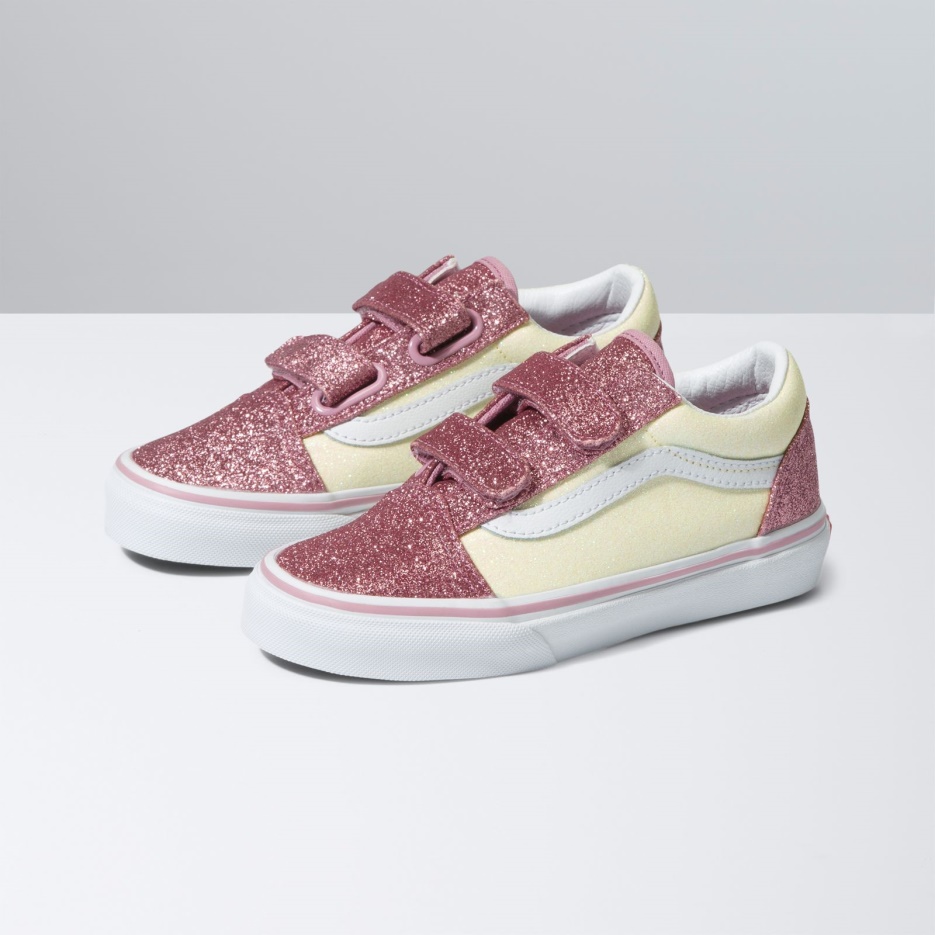 Vans Enfants Old Skool V Glitter Deux Tons