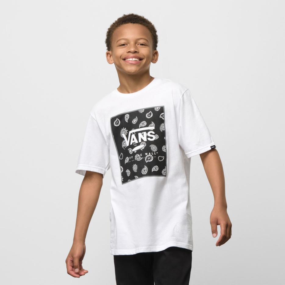 Vans Kids Print Box T-shirt Blanc