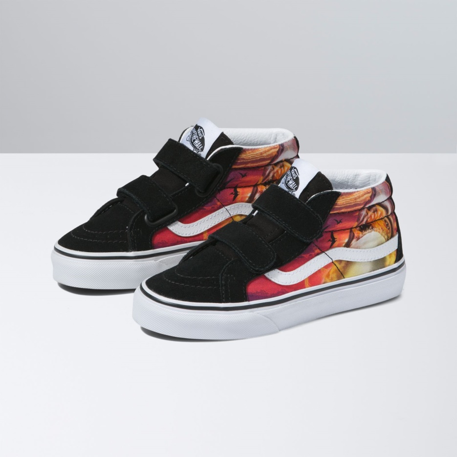 Vans Kids Shark Sunset Sk8-mid Reissue V Noir-true White