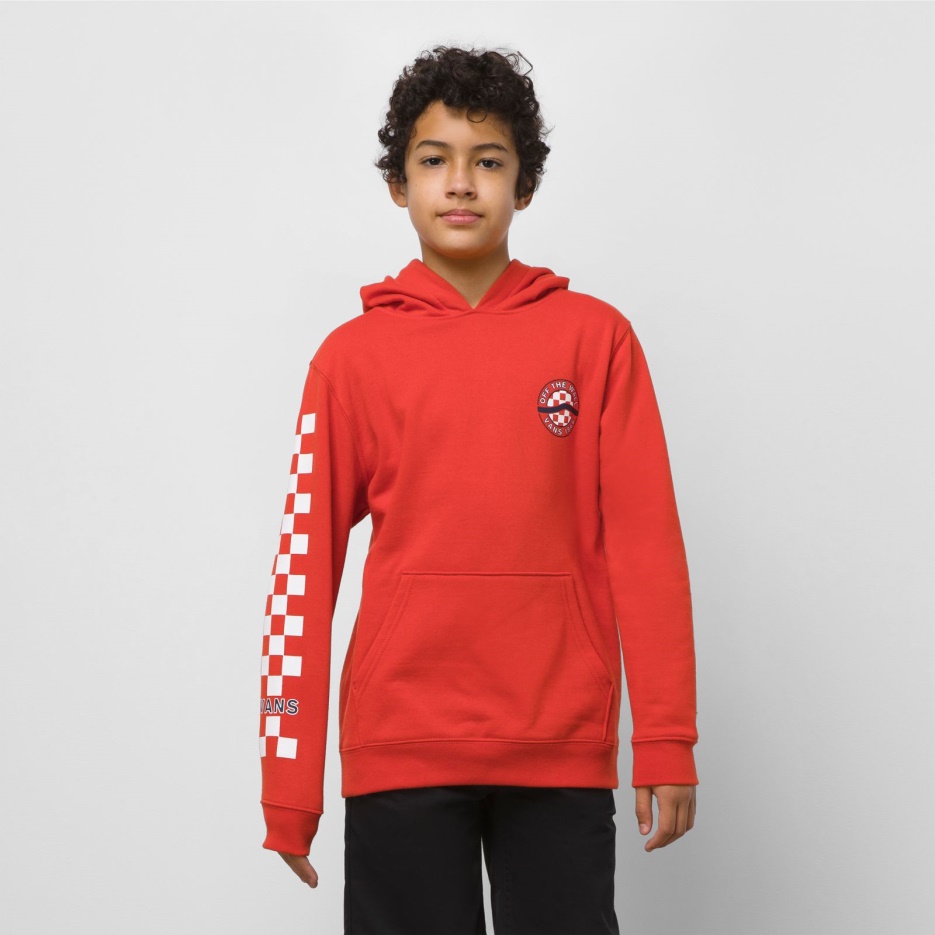 Vans Kids Sweat à Capuche à Rayures Latérales Molten Lava