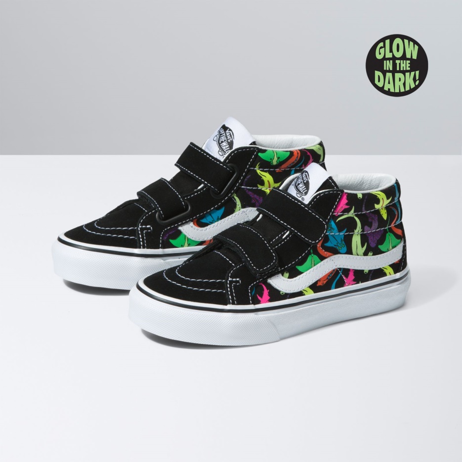 Vans Enfants Sk8-mid Reissue V Glow Sharks Noir Multi