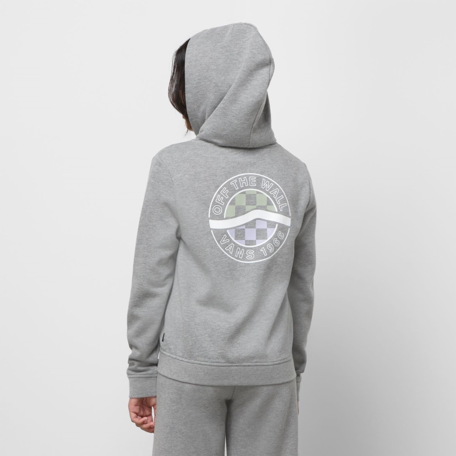 Vans Kids Sphere Stripe Sweat à Capuche Zippé Gris Chiné