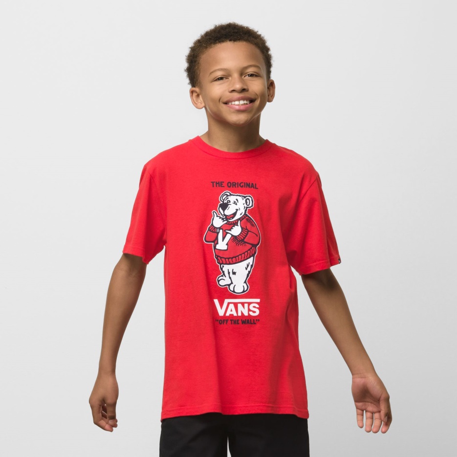 Vans Kids Svd Bear T-shirt Rouge Vrai