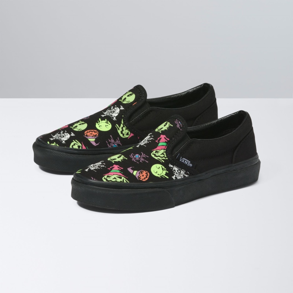 Vans Kids Trippy Drip Glow Classique Slip-on Noir
