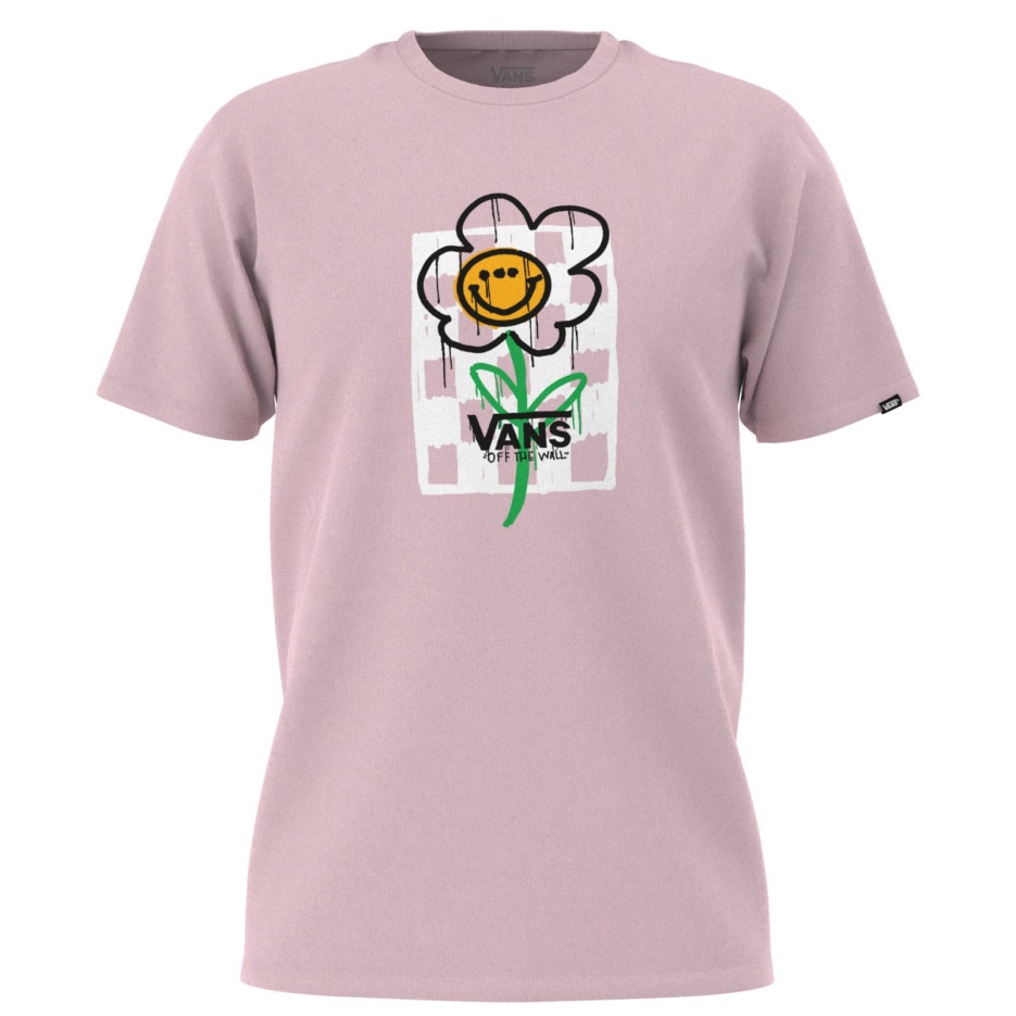 Vans T-shirt Peint Pour Petits Enfants Rose
