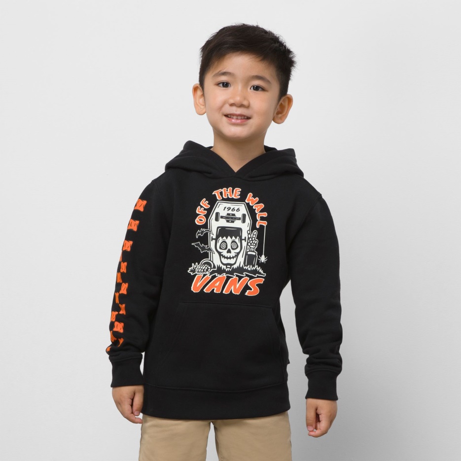Vans Petits Enfants Sk8 Tête De Mort Sweat à Capuche Noir