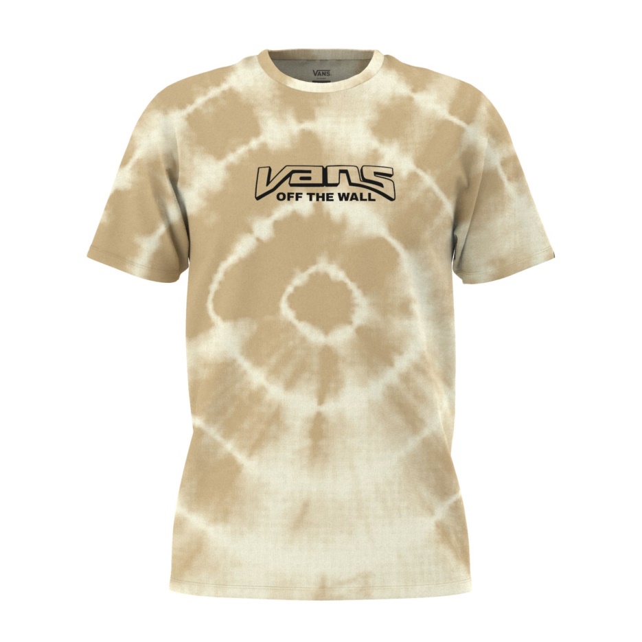 Vans Logo Tie Dye T-shirt Blanc Antique-taos Taupe